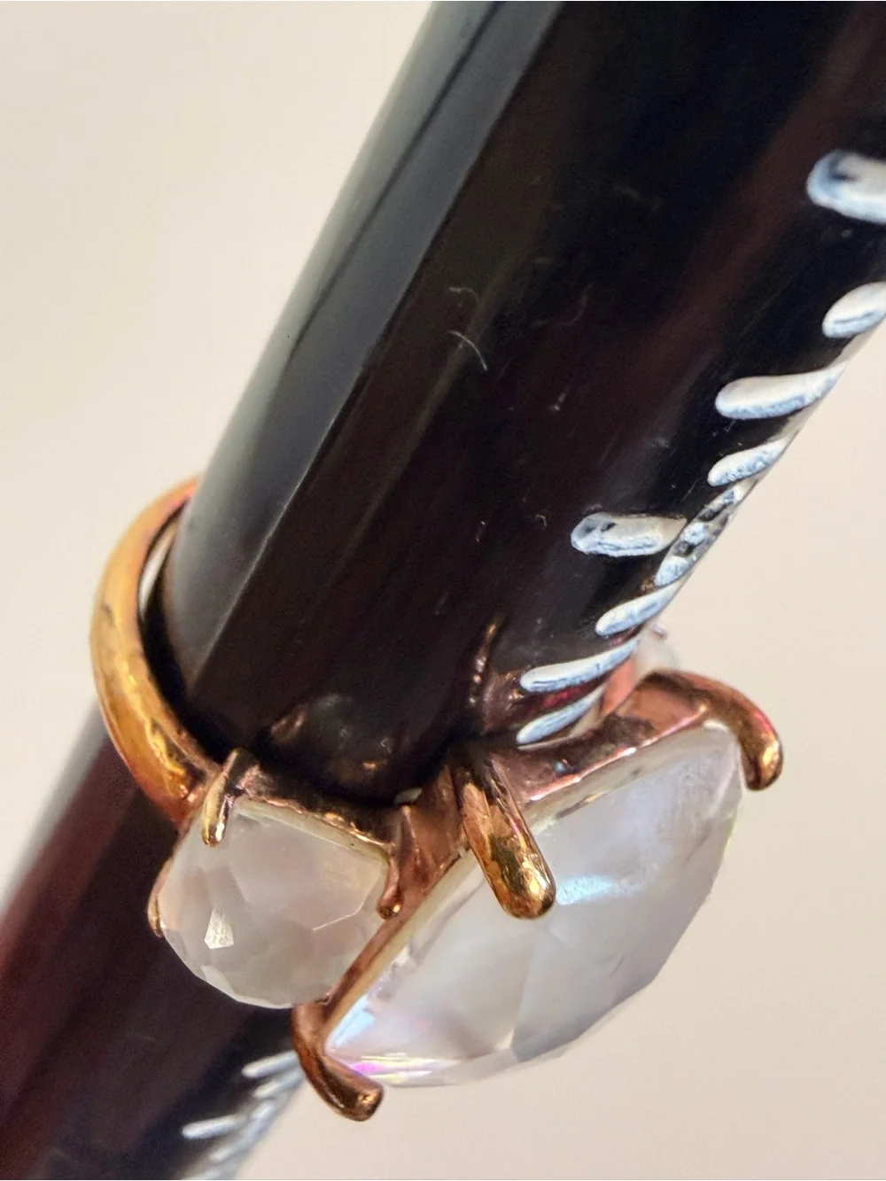 Ippolita Emerald Cut Rock Candy Three Stone Rose Gold Cocktail Ring Size 7.5 - Picture 2 of 6
